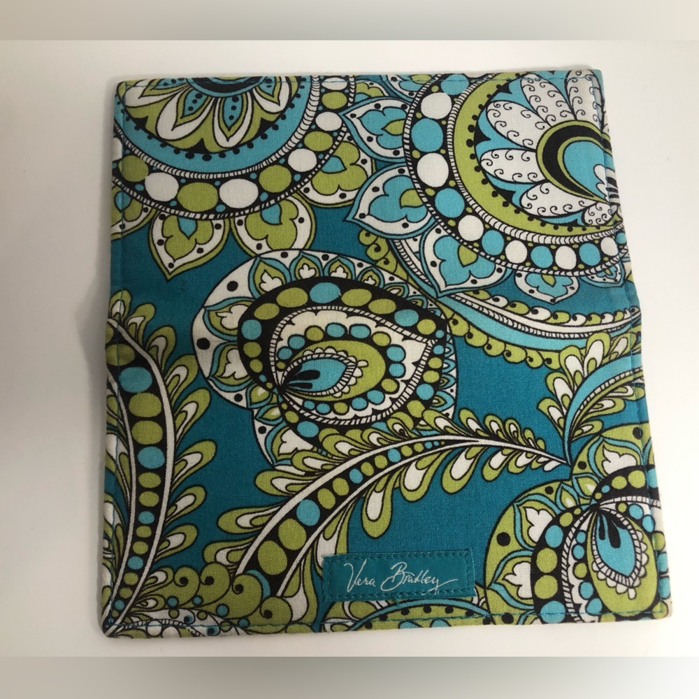 3 Retired Vera Bradley Peacock Pattern - Tote, Wristlet Purse and Checkbook Case - Picture 5 of 16